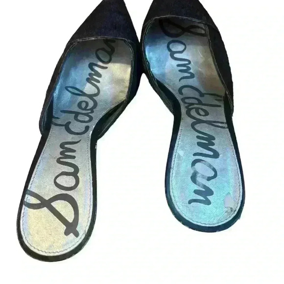 Sam Edelman Women's Odelia Pump Leather Slip On Heels Pointed Toe Black Size 8.5 - Picture 8 of 9